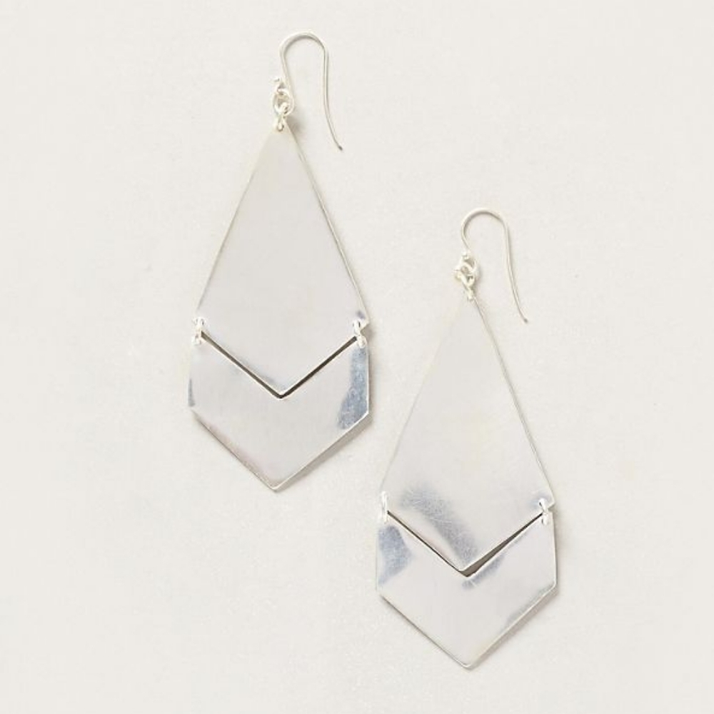 Anthropologie Brass Flexion Earrings